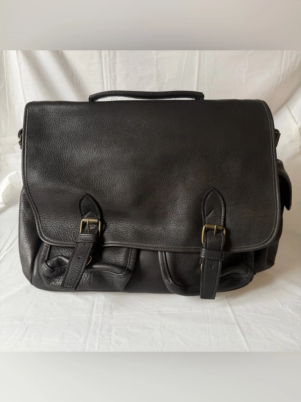Vintage Village Tannery By Sevestet - Handcrafted Leather Bag (HEAVY) - Black